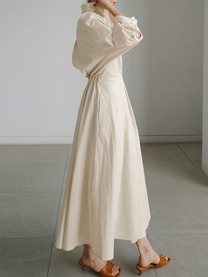Clémence™ | Knopf Midi Kleid