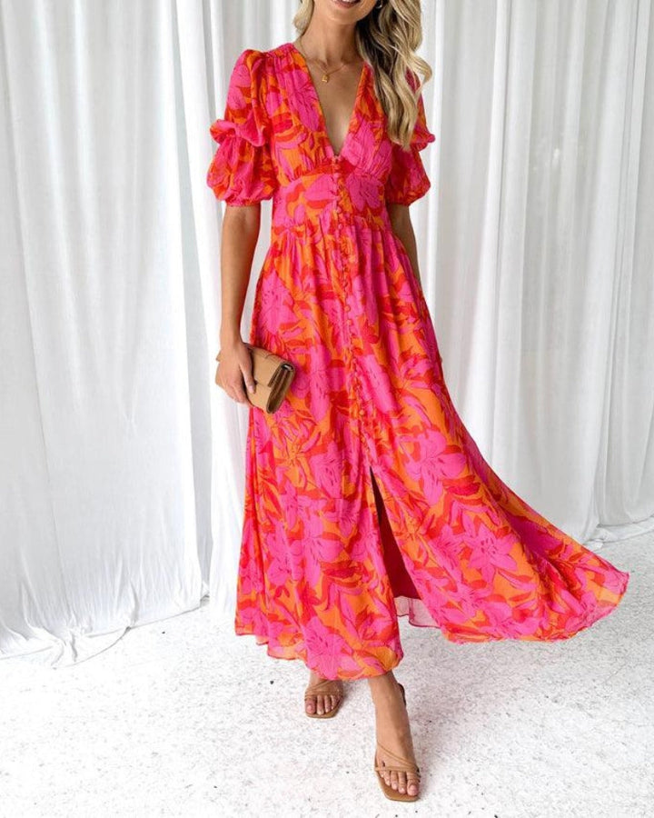 Derana - Maxikleid Rot Rosa
